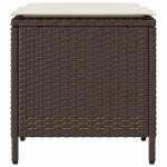 vidaXL Set canapele de grădină, 4 piese, cu perne, maro poliratan maro vidaXL Set canapele de grădină, 4 piese, cu perne, maro poliratan maro