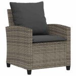vidaXL Set canapea de grădină cu perne, 4 piese, gri, poliratan vidaXL Set canapea de grădină cu perne, 4 piese, gri, poliratan