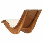 vidaXL Șezlong balansoar cu pernă, lemn masiv de acacia vidaXL Șezlong balansoar cu pernă, lemn masiv de acacia
