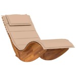 vidaXL Șezlong balansoar cu pernă, lemn masiv de acacia vidaXL Șezlong balansoar cu pernă, lemn masiv de acacia