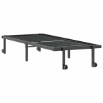 vidaXL Cadru de pat fără saltea Pliabil Negru 80x200 cm Oțel
