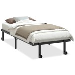 vidaXL Cadru de pat fără saltea Pliabil Negru 90x190 cm Oțel vidaXL Cadru de pat fără saltea Pliabil Negru 90x190 cm Oțel