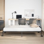 vidaXL Cadru de pat fără saltea Pliabil Negru 90x190 cm Oțel vidaXL Cadru de pat fără saltea Pliabil Negru 90x190 cm Oțel