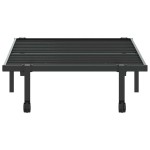 vidaXL Cadru de pat fără saltea Pliabil Negru 90x200 cm Oțel