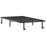 vidaXL Cadru de pat fără saltea pliabil negru 107x203 cm oțel vidaXL Cadru de pat fără saltea pliabil negru 107x203 cm oțel