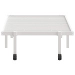vidaXL Cadru de pat fără saltea pliabil alb 75x190 cm oțel