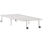 vidaXL Cadru de pat fără saltea pliabil alb 80x200 cm oțel