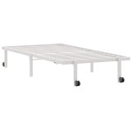 vidaXL Cadru de pat fără saltea pliabil alb 90x190 cm oțel
