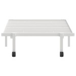 vidaXL Cadru de pat fără saltea pliabil alb 90x190 cm oțel