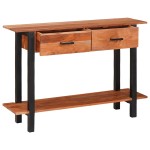 vidaXL Masă de consolă Maro 110 x 30 x 75 cm lemn masiv de acacia