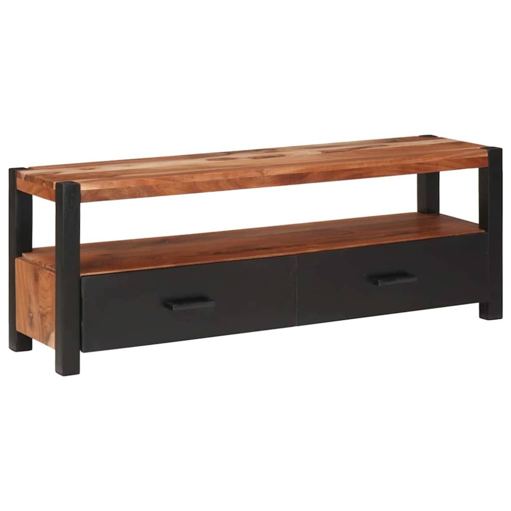 vidaXL Dulap pentru stocare media cu sertar Maro lemn masiv de acacia