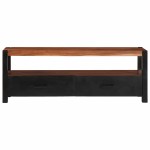 vidaXL Dulap pentru stocare media cu sertar Maro lemn masiv de acacia