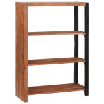vidaXL Raft pentru cărți Maro 80 x 30 x 110 cm Lemn masiv de acacia