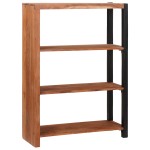 vidaXL Raft pentru cărți Maro 80 x 30 x 110 cm Lemn masiv de acacia