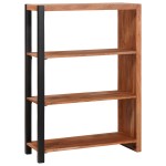 vidaXL Raft pentru cărți Maro 80 x 30 x 110 cm Lemn masiv de acacia