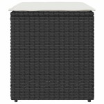 vidaXL Scaune de grădină cu perne 2 buc Negru 40x40x43 cm Poly Ratan vidaXL Scaune de grădină cu perne 2 buc Negru 40x40x43 cm Poly Ratan