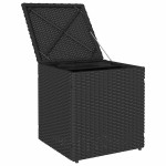 vidaXL Scaune de grădină cu perne 2 buc Negru 40x40x43 cm Poly Ratan vidaXL Scaune de grădină cu perne 2 buc Negru 40x40x43 cm Poly Ratan