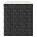 vidaXL Scaune de grădină cu perne 2 buc Negru 40x40x43 cm Poly Ratan vidaXL Scaune de grădină cu perne 2 buc Negru 40x40x43 cm Poly Ratan