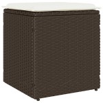 vidaXL Scaune de grădină cu perne 2 buc Maro 40x40x43 cm Poly Ratan vidaXL Scaune de grădină cu perne 2 buc Maro 40x40x43 cm Poly Ratan