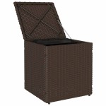 vidaXL Scaune de grădină cu perne 2 buc Maro 40x40x43 cm Poly Ratan vidaXL Scaune de grădină cu perne 2 buc Maro 40x40x43 cm Poly Ratan