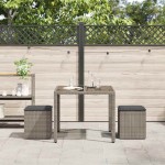 vidaXL Scaune de grădină cu perne 2 buc Gri 40x40x43 cm Poly Ratan vidaXL Scaune de grădină cu perne 2 buc Gri 40x40x43 cm Poly Ratan