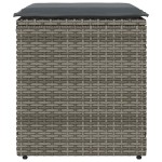 vidaXL Scaune de grădină cu perne 2 buc Gri 40x40x43 cm Poly Ratan vidaXL Scaune de grădină cu perne 2 buc Gri 40x40x43 cm Poly Ratan