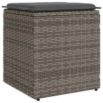 vidaXL Scaune de grădină cu perne 2 buc Gri 40x40x43 cm Poly Ratan vidaXL Scaune de grădină cu perne 2 buc Gri 40x40x43 cm Poly Ratan