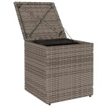 vidaXL Scaune de grădină cu perne 2 buc Gri 40x40x43 cm Poly Ratan vidaXL Scaune de grădină cu perne 2 buc Gri 40x40x43 cm Poly Ratan