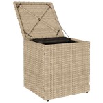 vidaXL Scaune de grădină cu perne 2 buc Bej 40x40x43 cm Poly Ratan vidaXL Scaune de grădină cu perne 2 buc Bej 40x40x43 cm Poly Ratan