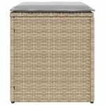 vidaXL Scaune de grădină cu perne 2 buc Bej 40x40x43 cm Poly Ratan vidaXL Scaune de grădină cu perne 2 buc Bej 40x40x43 cm Poly Ratan