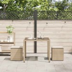 vidaXL Scaune de grădină cu perne 2 buc Bej 40x40x43 cm Poly Ratan vidaXL Scaune de grădină cu perne 2 buc Bej 40x40x43 cm Poly Ratan