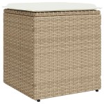 vidaXL Scaune de grădină cu perne 2 buc Bej 40x40x43 cm Poly Ratan vidaXL Scaune de grădină cu perne 2 buc Bej 40x40x43 cm Poly Ratan