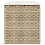 vidaXL Scaune de grădină cu perne 2 buc Bej 40x40x43 cm Poly Ratan vidaXL Scaune de grădină cu perne 2 buc Bej 40x40x43 cm Poly Ratan