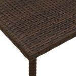 vidaXL Masuta de cafea de gradina dreptunghiulara maro polirattan vidaXL Masuta de cafea de gradina dreptunghiulara maro polirattan