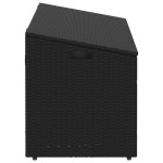 vidaXL Ladă de depozitare de grădină, negru, 110x50x58 cm, poliratan vidaXL Ladă de depozitare de grădină, negru, 110x50x58 cm, poliratan