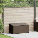 vidaXL Cutie de depozitare de grădină maro 110x50x58 cm polirattan