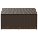 vidaXL Cutie de depozitare de grădină maro 110x50x58 cm polirattan