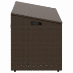 vidaXL Cutie de depozitare de grădină maro 110x50x58 cm polirattan
