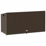 vidaXL Cutie de depozitare de grădină maro 110x50x58 cm polirattan