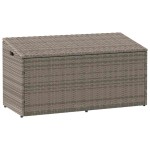 vidaXL Cutie de depozitare de grădină gri 110x50x58 cm polirattan vidaXL Cutie de depozitare de grădină gri 110x50x58 cm polirattan