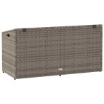 vidaXL Cutie de depozitare de grădină gri 110x50x58 cm polirattan vidaXL Cutie de depozitare de grădină gri 110x50x58 cm polirattan