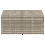 vidaXL Cutie de depozitare grădină gri deschis 110x50x58 cm polirattan