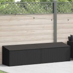 vidaXL Ladă de depozitare de grădină, negru, 220x50x58 cm, poliratan vidaXL Ladă de depozitare de grădină, negru, 220x50x58 cm, poliratan