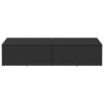 vidaXL Ladă de depozitare de grădină, negru, 220x50x58 cm, poliratan vidaXL Ladă de depozitare de grădină, negru, 220x50x58 cm, poliratan