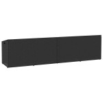 vidaXL Ladă de depozitare de grădină, negru, 220x50x58 cm, poliratan vidaXL Ladă de depozitare de grădină, negru, 220x50x58 cm, poliratan