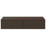 vidaXL Cutie de depozitare de grădină maro 220x50x58 cm Poly Ratan vidaXL Cutie de depozitare de grădină maro 220x50x58 cm Poly Ratan