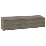 vidaXL Cutie de depozitare de grădină gri 220x50x58 cm Poly Ratan vidaXL Cutie de depozitare de grădină gri 220x50x58 cm Poly Ratan