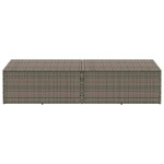 vidaXL Cutie de depozitare de grădină gri 220x50x58 cm Poly Ratan vidaXL Cutie de depozitare de grădină gri 220x50x58 cm Poly Ratan