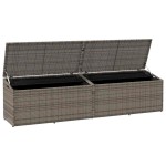 vidaXL Cutie de depozitare de grădină gri 220x50x58 cm Poly Ratan vidaXL Cutie de depozitare de grădină gri 220x50x58 cm Poly Ratan