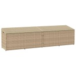 vidaXL Cutie de depozitare de grădină Bej 220x50x58 cm Poly Ratan vidaXL Cutie de depozitare de grădină Bej 220x50x58 cm Poly Ratan
